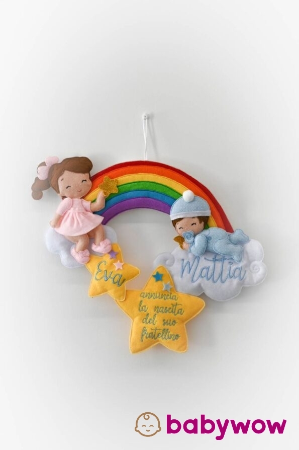 BF001 FIOCCO NASCITA BIMBI ARCOBALENO