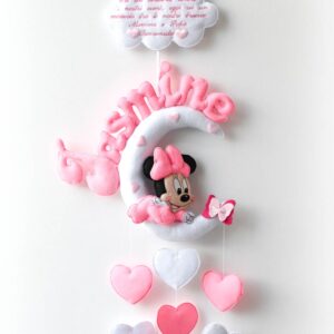 BF026 FIOCCO NASCITA MINNIE CASCATA DI CUORI_