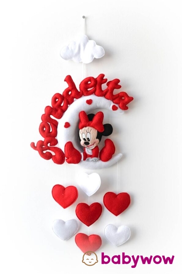 BF044 FIOCCO NASCITA MINNIE BABY ROSSO_