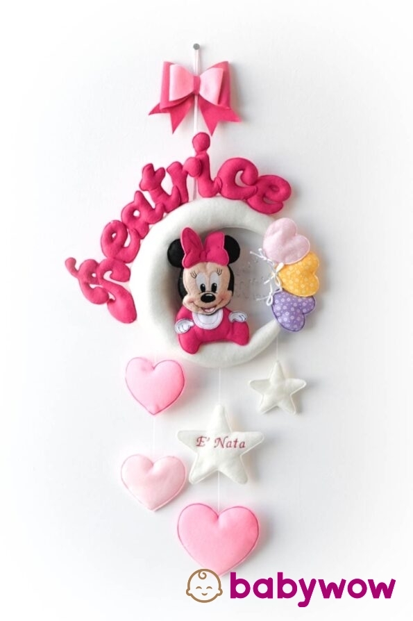 BF045 FIOCCO NASCITA MINNIE PALLONCINI_