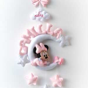 BF050 FIOCCO NASCITA MINNIE ROSA BABY