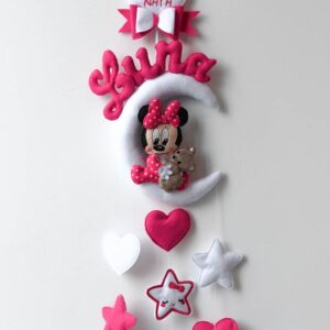 BF067 FIOCCO NASCITA MINNIE CUORE E STELLE